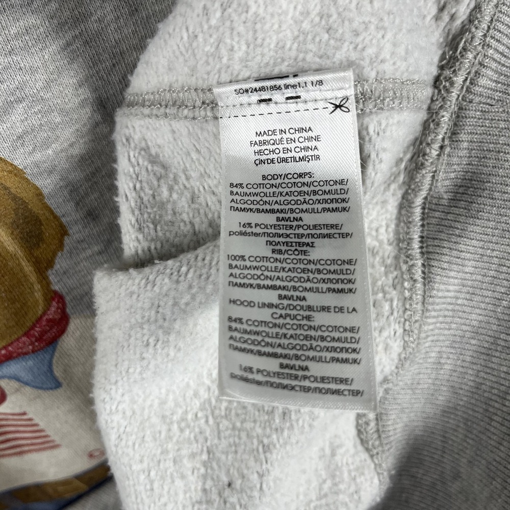 Polo Ralph Lauren Women's Grey USA Polo Bear Hoodie Small - Picture 4 of 7